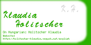 klaudia holitscher business card